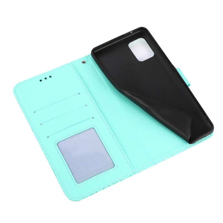 For Samsung Galaxy A32 4G Skin Feel Embossed Sunflower Horizontal Flip Leather Case with Holder & Card Slots & Wallet & Lanyard(Green)