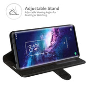 For TCL 20 Pro 5G R64 Texture Single Horizontal Flip Protective Case with Holder & Card Slots & Wallet& Photo Frame(Black)