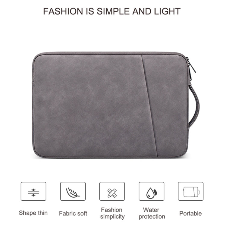 ND08 Sheepskin Notebook Iner Bag, Size:13.3 inch(Deep Space Gray)