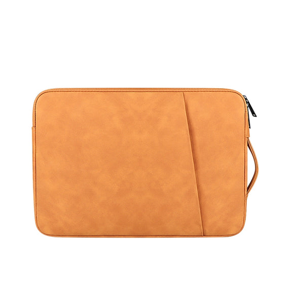 ND08 Sheepskin Notebook Iner Bag, Size:14.1-15.4 inch(Cowhide Yellow)