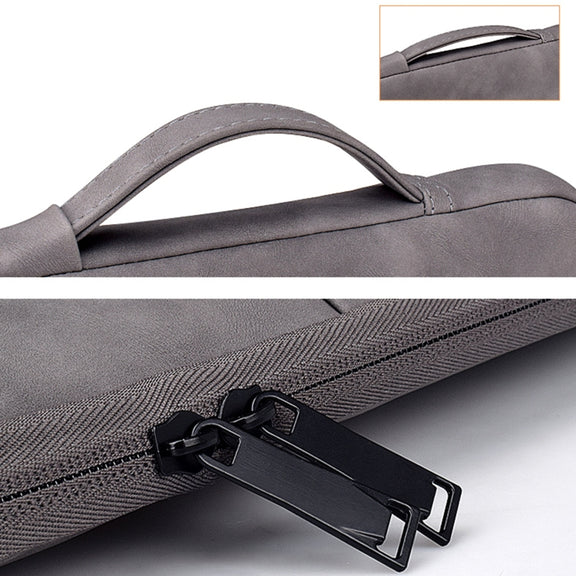 ND08 Sheepskin Notebook Iner Bag, Size:14.1-15.4 inch(Elegant Gray)
