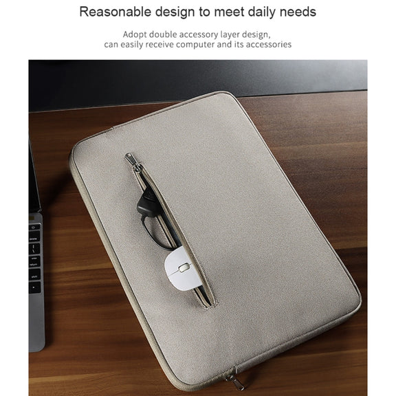ND11 Jacquard Fabric Laptop Liner Bag, Size:13.3 inch(Sheepskin Dark Gray)