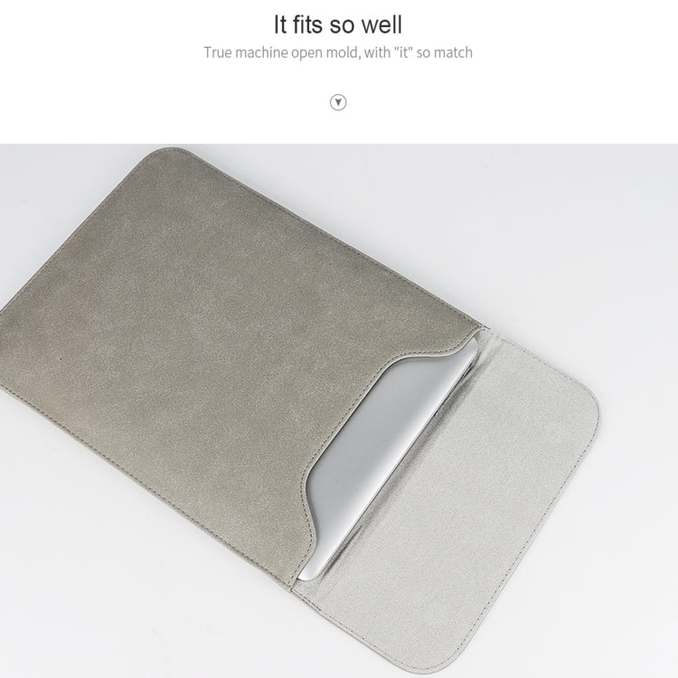 PU02 Ultra-thin Notebook Liner Bag with Small Bag, Size:13.3 inch(Dark Grey)