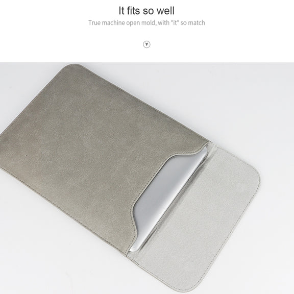 PU02 Ultra-thin Notebook Liner Bag with Small Bag, Size:13.3 inch(Dark Grey)