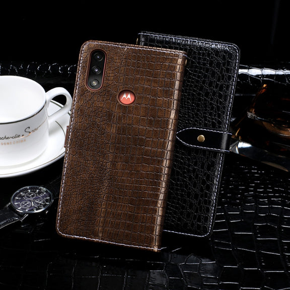 For Lenovo K13 idewei Crocodile Texture Horizontal Flip Leather Case with Holder & Card Slots & Wallet(Black)