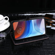 For Lenovo K13 idewei Crocodile Texture Horizontal Flip Leather Case with Holder & Card Slots & Wallet(Black)