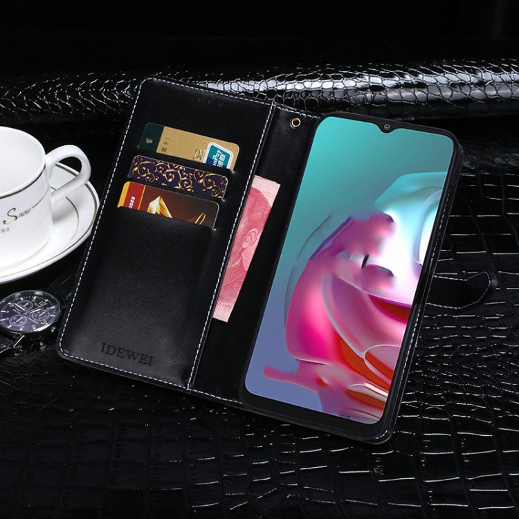 For Lenovo K13 Note idewei Crocodile Texture Horizontal Flip Leather Case with Holder & Card Slots & Wallet(Black)
