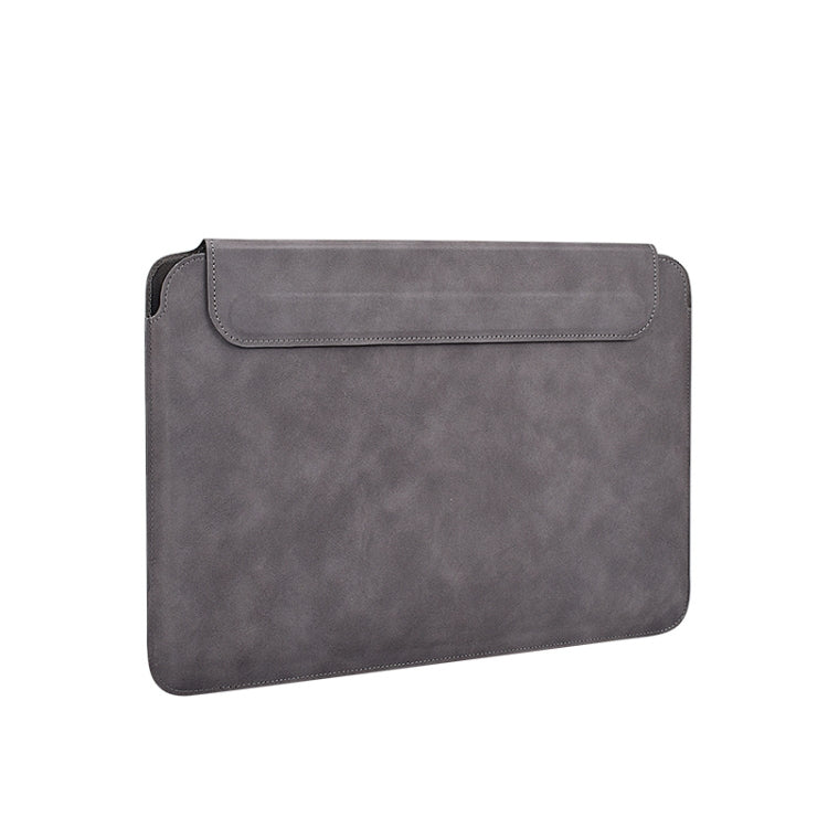 PU03 Lightweight Sheepskin Notebook Liner Bag, Size:14.1-15.4 inch(Deep Space Gray)