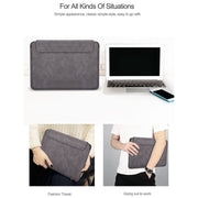 PU03 Lightweight Sheepskin Notebook Liner Bag, Size:14.1-15.4 inch(Deep Space Gray)