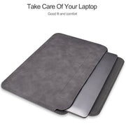 PU03 Lightweight Sheepskin Notebook Liner Bag, Size:14.1-15.4 inch(Deep Space Gray)
