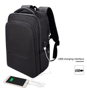 SJ01 Business Casual Computer Backpack with USB Charging Port, Size:13-15 inch Universal(Black)