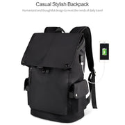 SJ02 13-15.6 inch Universal Large-capacity Laptop Backpack with USB Charging Port(Apricot)