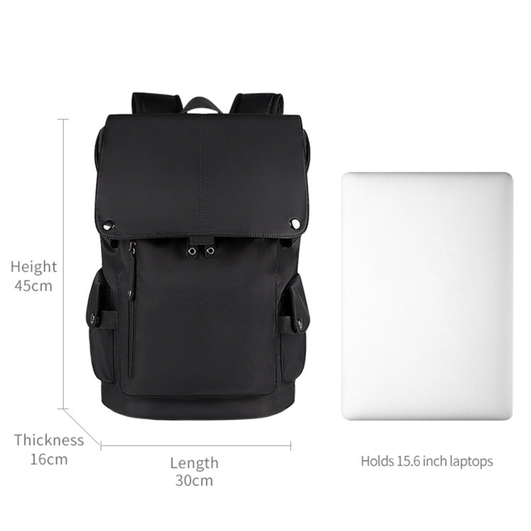 SJ02 13-15.6 inch Universal Large-capacity Laptop Backpack with USB Charging Port(Apricot)