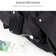 SJ02 13-15.6 inch Universal Large-capacity Laptop Backpack with USB Charging Port(Apricot)