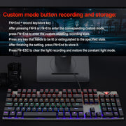 HXSJ L300 104 Keys USB Port LED Lighting Wired Mechanical Keyboard(Black)
