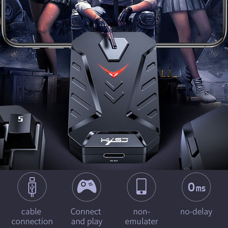 HXSJ P8+V100+A883 Keyboard Mouse Converter + One-handed Keyboard + Programming Gaming Mouse Set