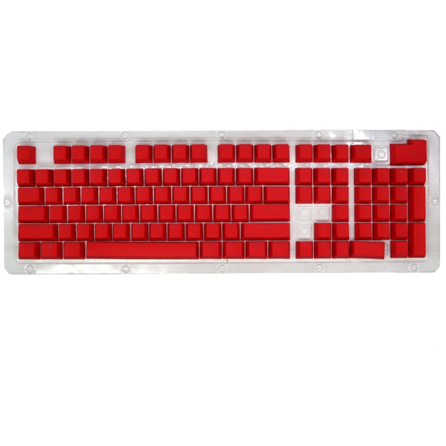 HXSJ P9 104 Keys PBT Color Mechanical Keyboard Keycaps(Red)