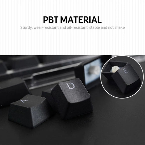 HXSJ P9 104 Keys PBT Color Mechanical Keyboard Keycaps(Red)