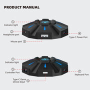 HXSJ P9 Portable Keyboard Mouse Converter for PS4 / Xbox One / PS3 / Xbox 360 / N-Switch(Black)
