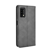 For Blackview A90 Magnetic Buckle Retro Crazy Horse Texture Horizontal Flip Leather Case with Holder & Card Slots & Photo Frame(Black)