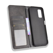For Blackview A90 Magnetic Buckle Retro Crazy Horse Texture Horizontal Flip Leather Case with Holder & Card Slots & Photo Frame(Black)