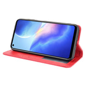 For Blackview A90 Magnetic Buckle Retro Crazy Horse Texture Horizontal Flip Leather Case with Holder & Card Slots & Photo Frame(Red)