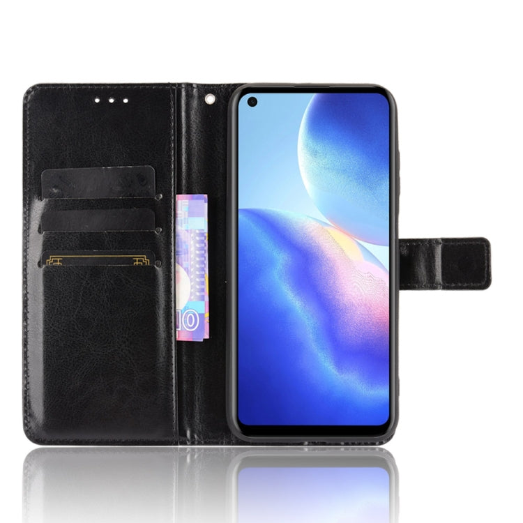 For Blackview A90 Crazy Horse Texture Horizontal Flip Leather Case with Holder & Card Slots & Lanyard(Black)