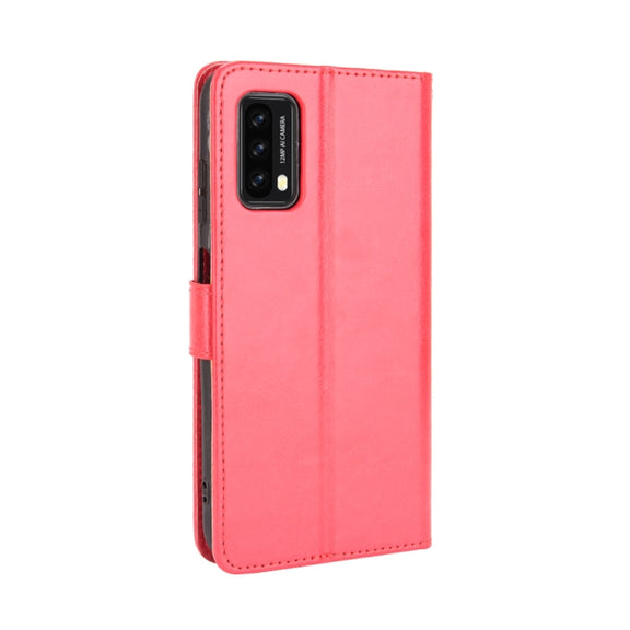 For Blackview A90 Crazy Horse Texture Horizontal Flip Leather Case with Holder & Card Slots & Lanyard(Red)