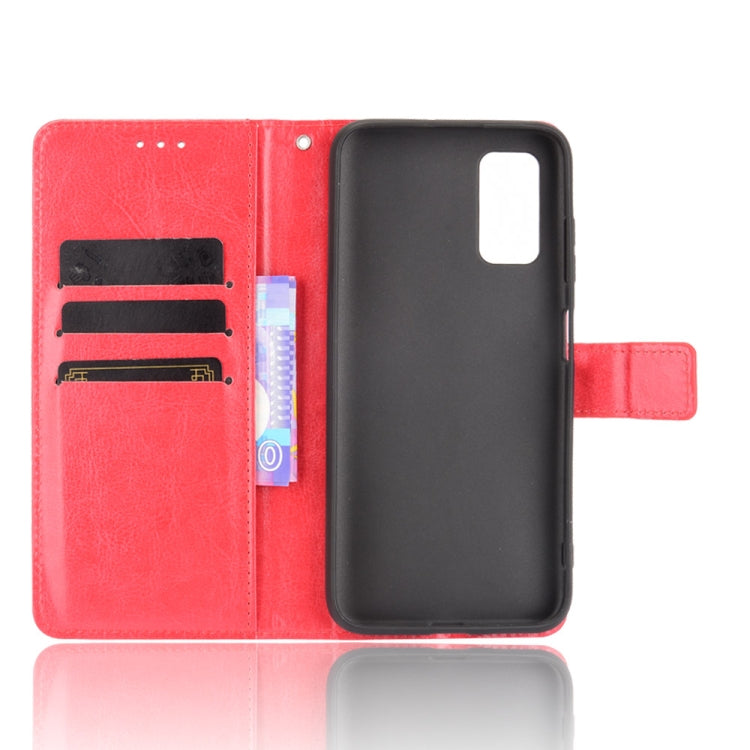 For Blackview A90 Crazy Horse Texture Horizontal Flip Leather Case with Holder & Card Slots & Lanyard(Red)