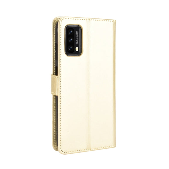 For Blackview A90 Crazy Horse Texture Horizontal Flip Leather Case with Holder & Card Slots & Lanyard(Gold)