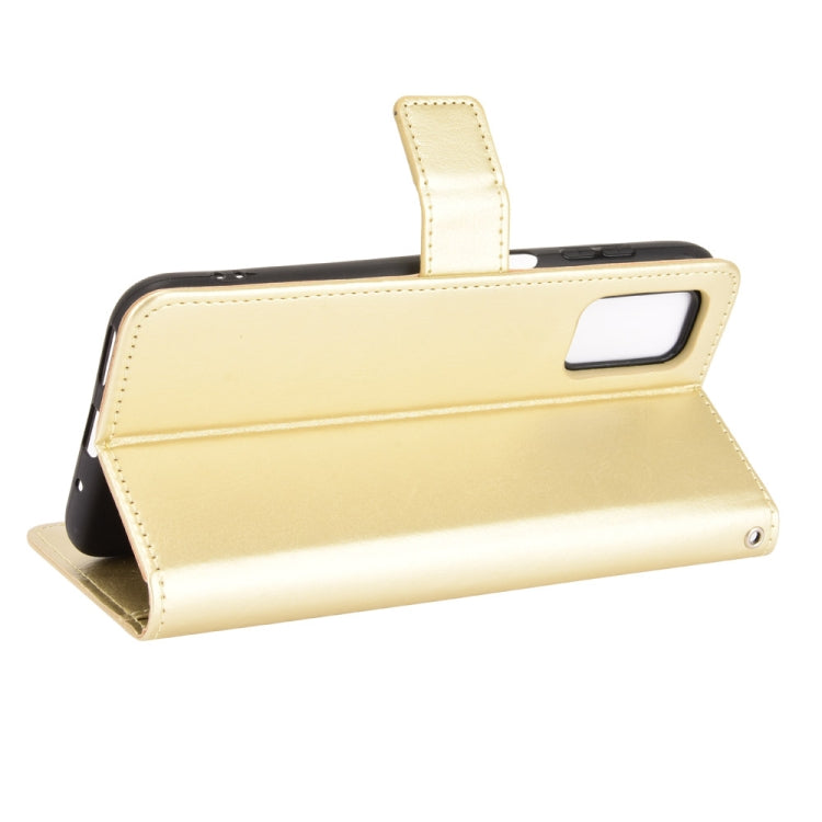 For Blackview A90 Crazy Horse Texture Horizontal Flip Leather Case with Holder & Card Slots & Lanyard(Gold)