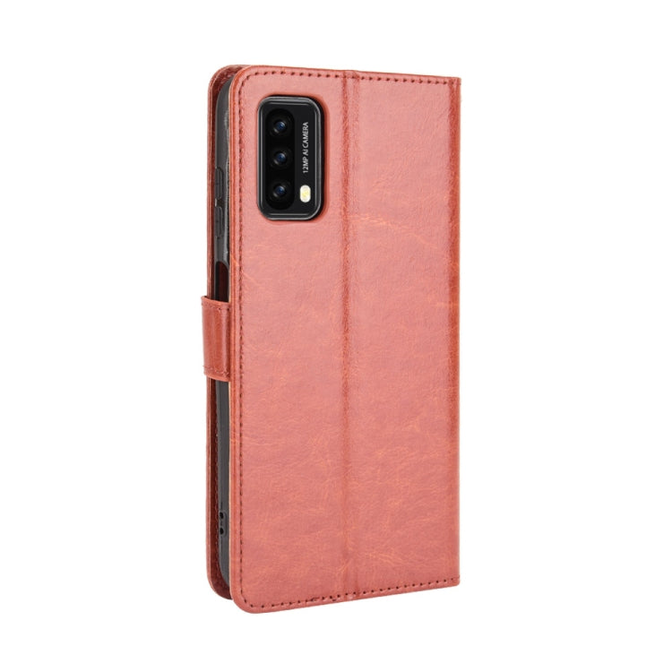 For Blackview A90 Crazy Horse Texture Horizontal Flip Leather Case with Holder & Card Slots & Lanyard(Brown)
