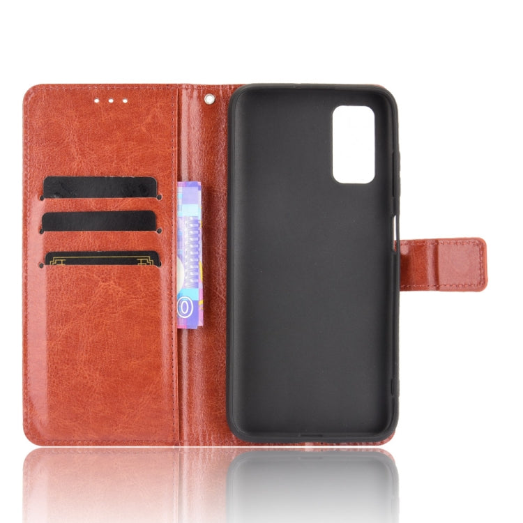 For Blackview A90 Crazy Horse Texture Horizontal Flip Leather Case with Holder & Card Slots & Lanyard(Brown)