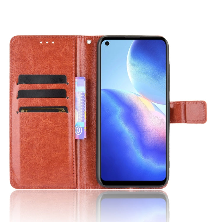 For Blackview A90 Crazy Horse Texture Horizontal Flip Leather Case with Holder & Card Slots & Lanyard(Brown)