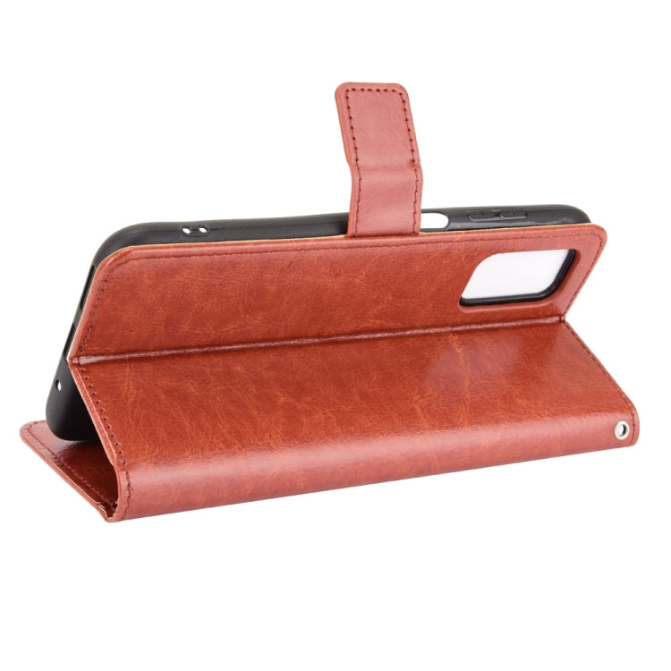 For Blackview A90 Crazy Horse Texture Horizontal Flip Leather Case with Holder & Card Slots & Lanyard(Brown)