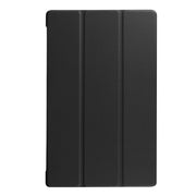 For Amazon Kindle Fire HD 10 2017 / 2019Custer Texture Horizontal Flip Leather Case with Three-folding Holder & Sleep / Wake-up Function(Black)