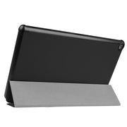 For Amazon Kindle Fire HD 10 2017 / 2019Custer Texture Horizontal Flip Leather Case with Three-folding Holder & Sleep / Wake-up Function(Black)