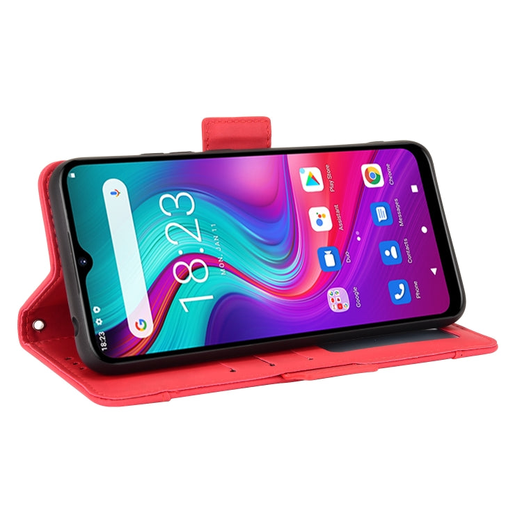 For Doogee X96 Pro Skin Feel Calf Pattern Horizontal Flip Leather Case with Holder & Card Slots & Photo Frame(Red)