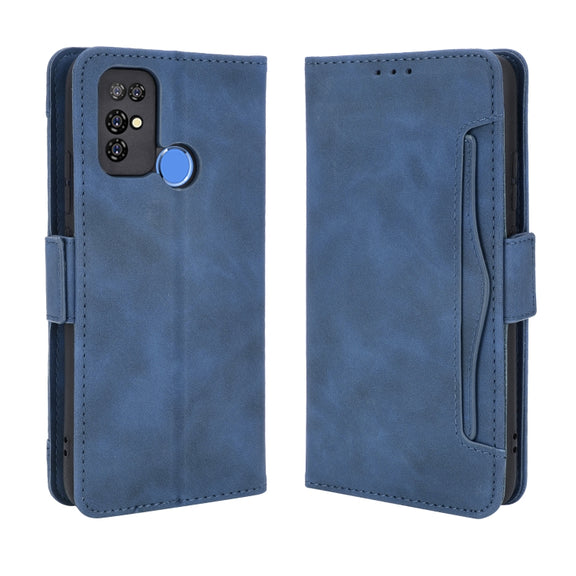 For Doogee X96 Pro Skin Feel Calf Pattern Horizontal Flip Leather Case with Holder & Card Slots & Photo Frame(Blue)