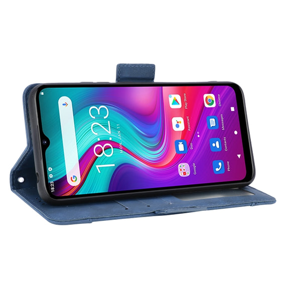 For Doogee X96 Pro Skin Feel Calf Pattern Horizontal Flip Leather Case with Holder & Card Slots & Photo Frame(Blue)