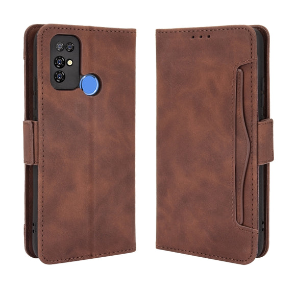 For Doogee X96 Pro Skin Feel Calf Pattern Horizontal Flip Leather Case with Holder & Card Slots & Photo Frame(Brown)