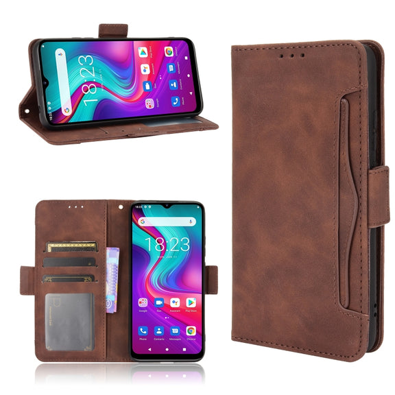For Doogee X96 Pro Skin Feel Calf Pattern Horizontal Flip Leather Case with Holder & Card Slots & Photo Frame(Brown)
