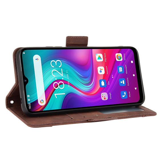 For Doogee X96 Pro Skin Feel Calf Pattern Horizontal Flip Leather Case with Holder & Card Slots & Photo Frame(Brown)