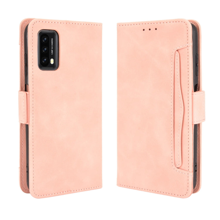 For Blackview A90 Skin Feel Calf Pattern Horizontal Flip Leather Case with Holder & Card Slots & Photo Frame(Pink)