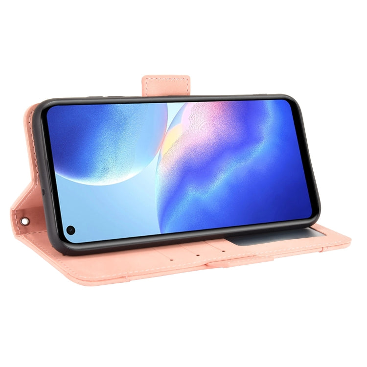 For Blackview A90 Skin Feel Calf Pattern Horizontal Flip Leather Case with Holder & Card Slots & Photo Frame(Pink)