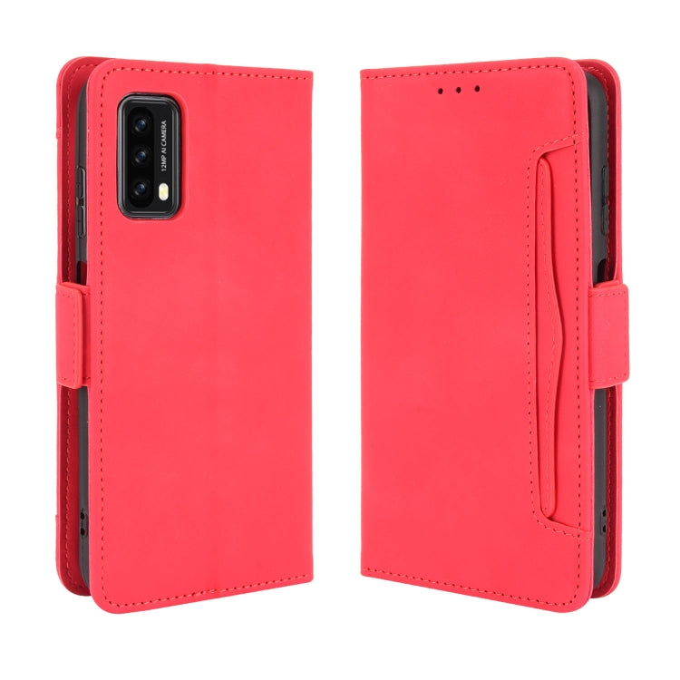 For Blackview A90 Skin Feel Calf Pattern Horizontal Flip Leather Case with Holder & Card Slots & Photo Frame(Red)