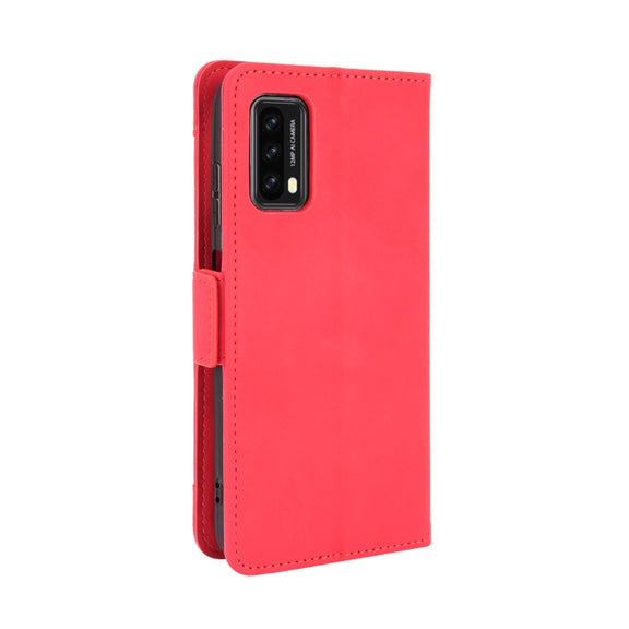 For Blackview A90 Skin Feel Calf Pattern Horizontal Flip Leather Case with Holder & Card Slots & Photo Frame(Red)