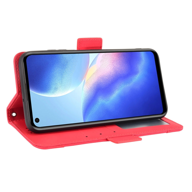 For Blackview A90 Skin Feel Calf Pattern Horizontal Flip Leather Case with Holder & Card Slots & Photo Frame(Red)