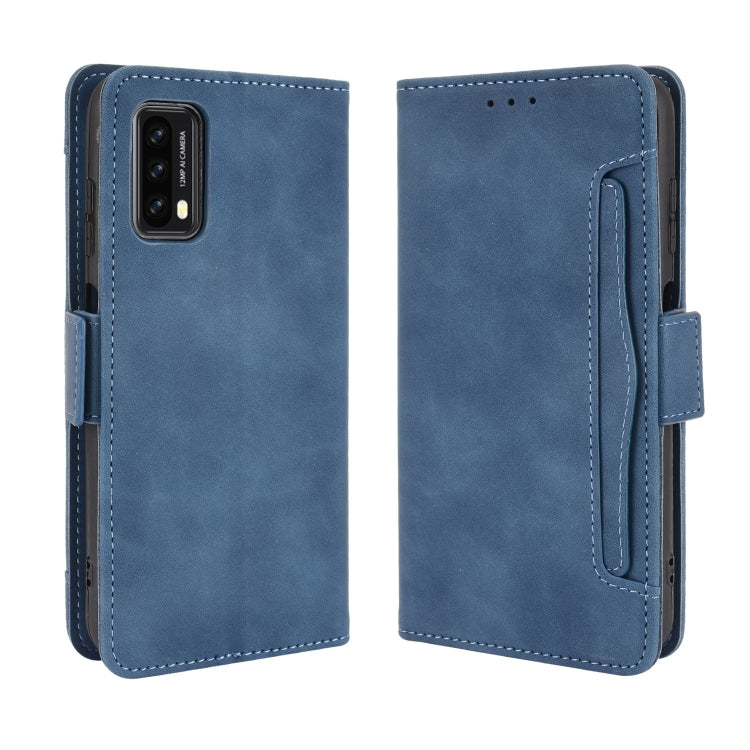 For Blackview A90 Skin Feel Calf Pattern Horizontal Flip Leather Case with Holder & Card Slots & Photo Frame(Blue)