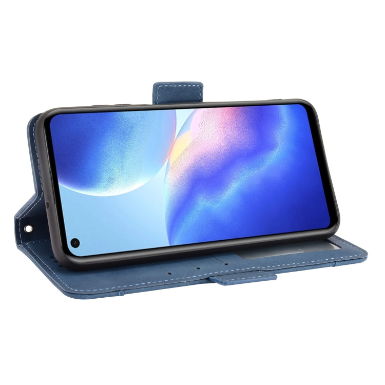 For Blackview A90 Skin Feel Calf Pattern Horizontal Flip Leather Case with Holder & Card Slots & Photo Frame(Blue)